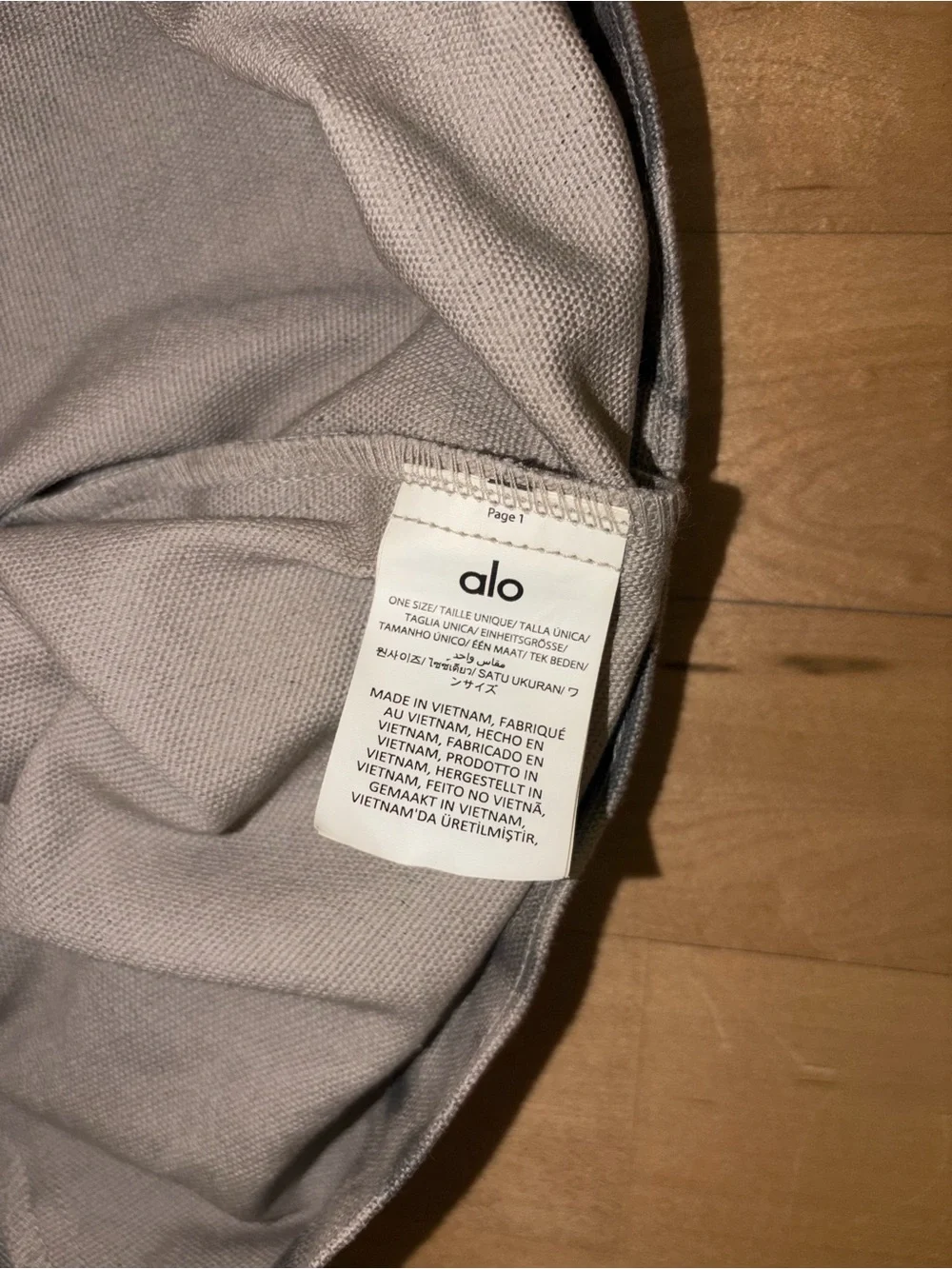 ALO Yoga Gray and White Patterned Tote Bag